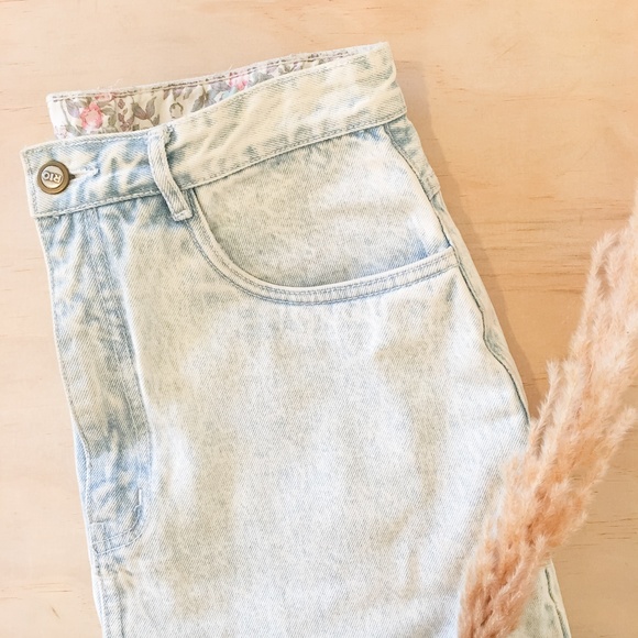 Vintage 80's Acid Wash Denim Wiggle Mini Skirt - Picture 6 of 6